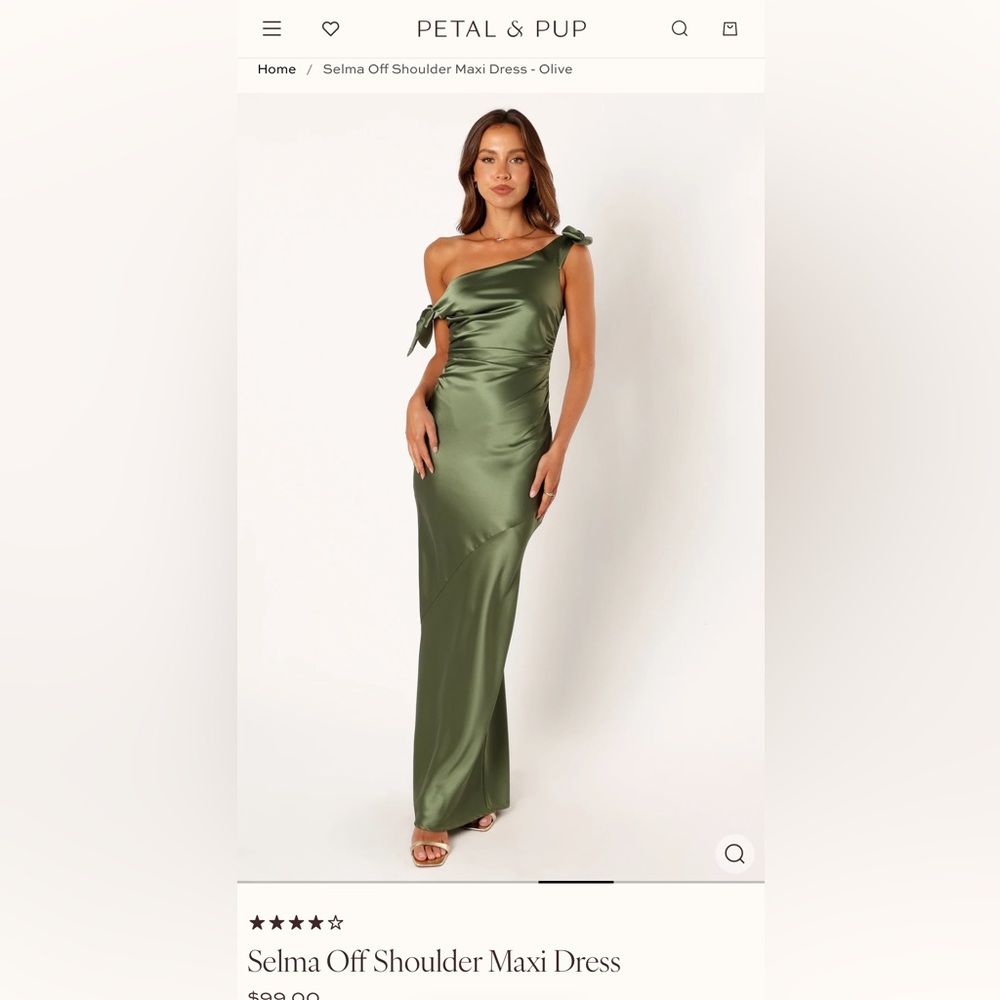 Petal & Pup Selma Off Shoulder Maxi Dress